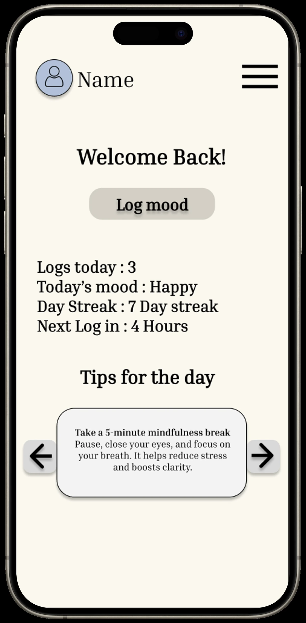 Home screen